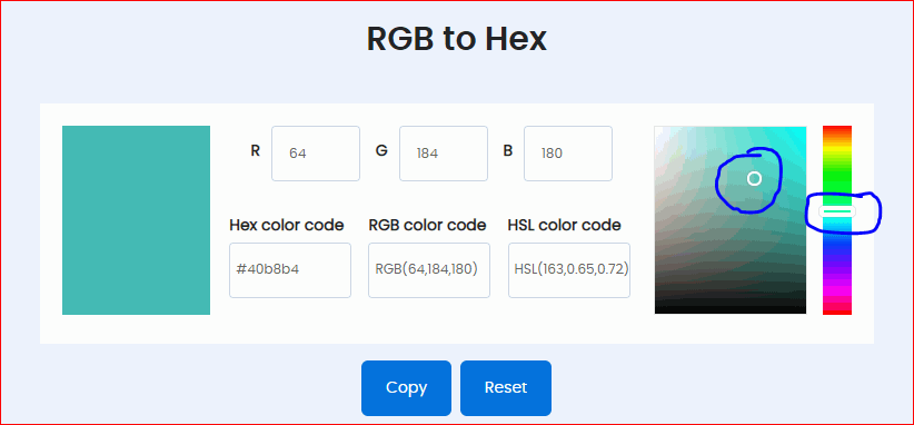 RGB to hex