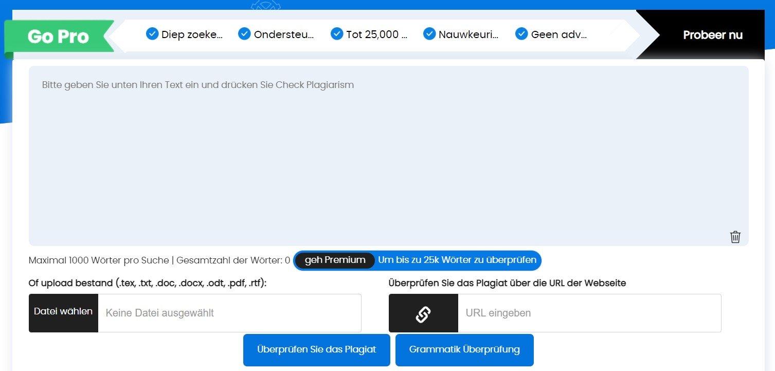 Textbereich der Plagiatsprüfung