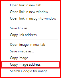 Copy image address 