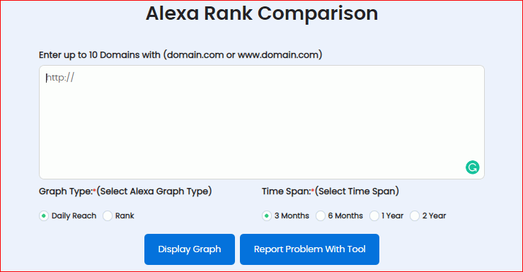 Alexa Rank Comparison