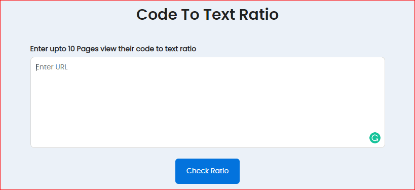 Code to Text Ratio