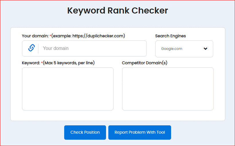 Keyword Position Checker