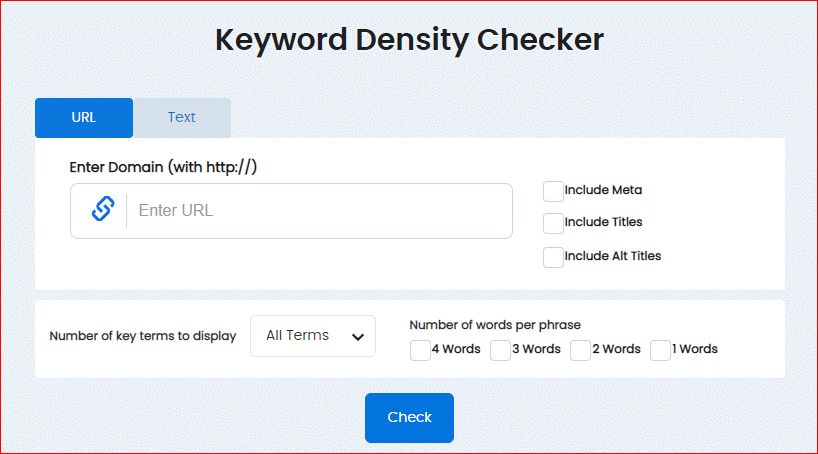 Keyword Density Checker