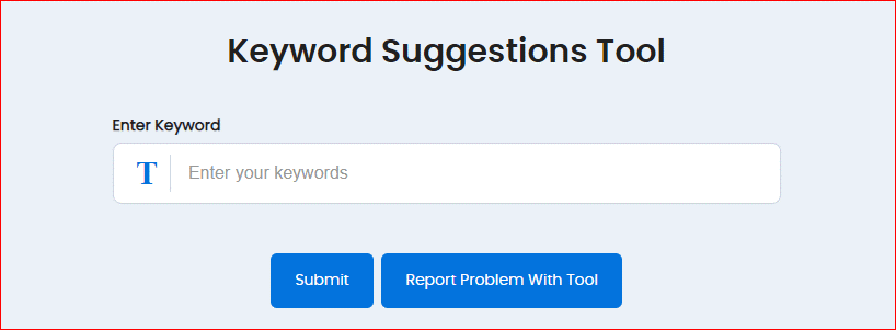 Keyword Suggestions Tool