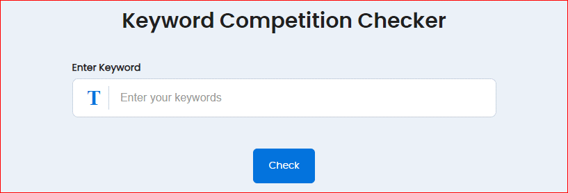 Keyword Competition Checker