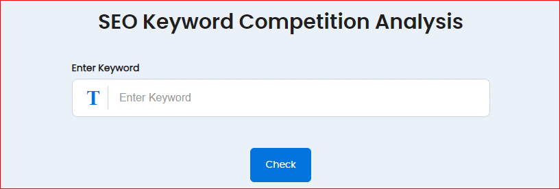 SEO Keyword Competition Analysis