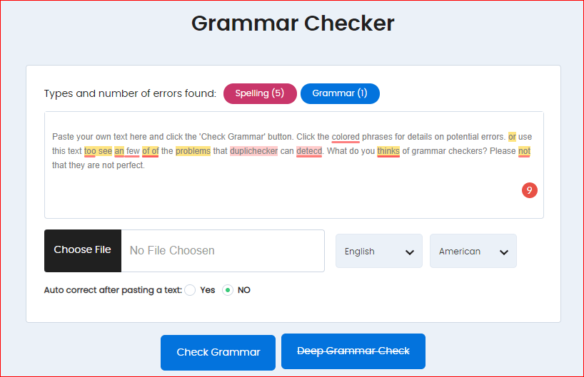 Grammar Check