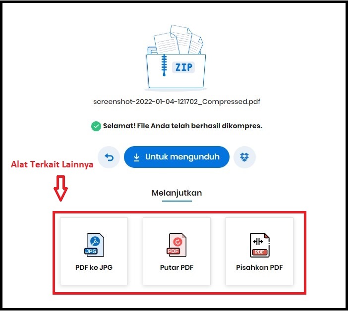 Kompres pdf sesuai ukuran yang diinginkan