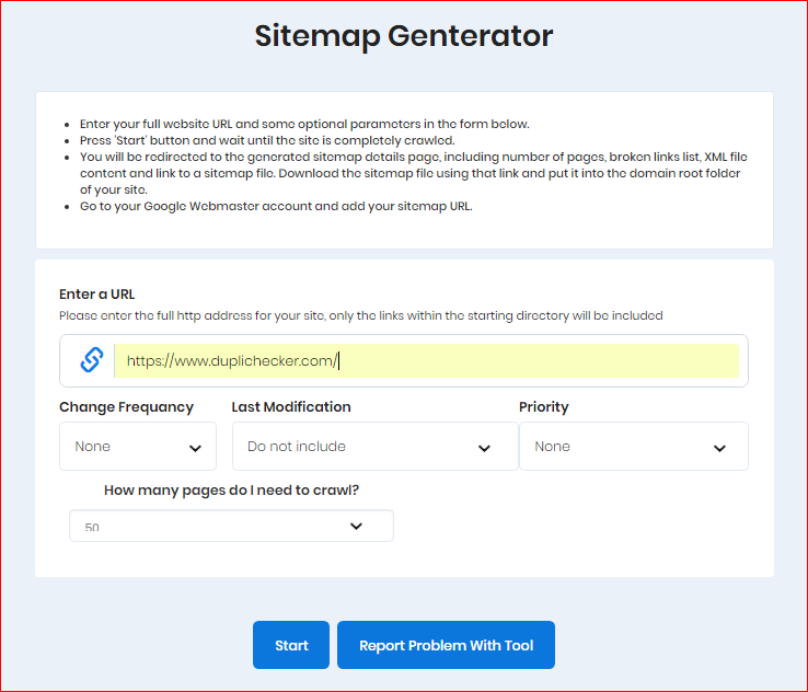 Sitemap Generator