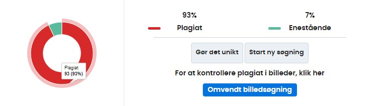 resultater af plagiatkontrol